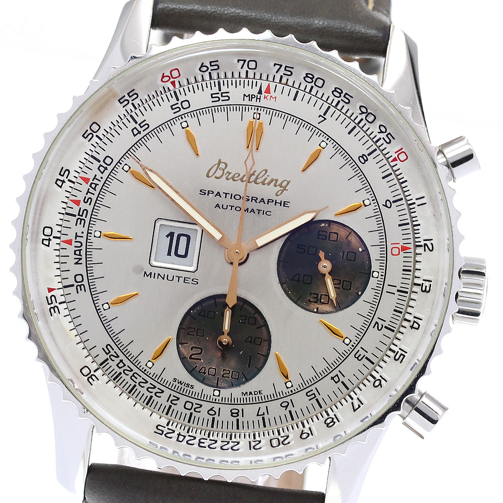 ブライトリング BREITLING A36030.1 ナビタイマー モンブリラン スパシオグラフ クロノグラフ 自動巻き メンズ 保証書付き_823860【中古】