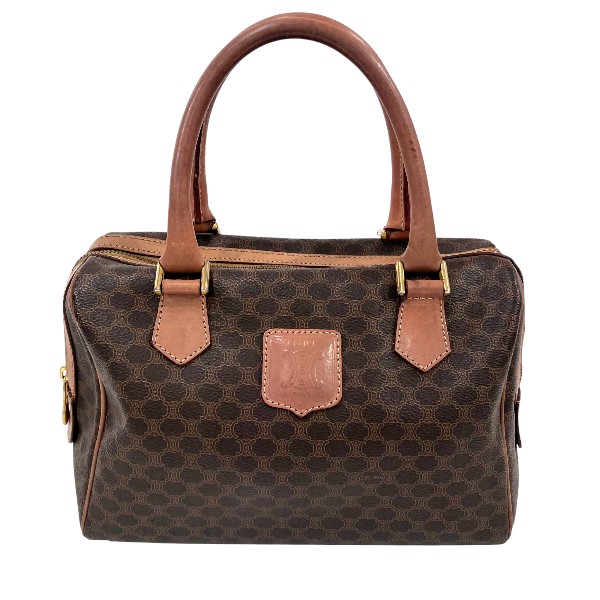 セリーヌ CELINE マカダム ブラウン バッグ ハンドバッグ ユニセックス 【中古】