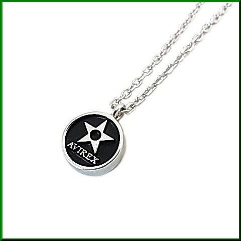 AVIREX / アヴィレックスシルバーアクセサリースモールコイントップ ネックレス シルバー送料無料AVN027SBK(国内正規品)