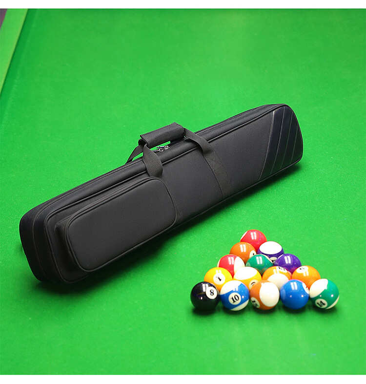 【7穴対応】スヌーカー・ビリヤード用キューバッグ 1/2分体型 防刮ポータブルケース 3バット+4シャフト収納可能