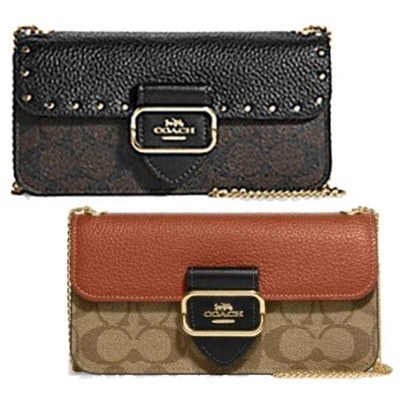 MORGAN CROSSBODY IN COLORBLOCK SIGNATURE CANVAS CF474 CF475