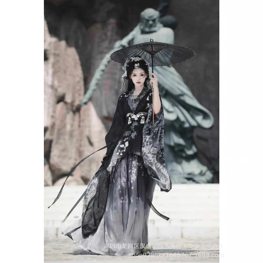 漢服 [未染色] 漢服女性用梅の花刺繍クールスタイル南北朝江湖武術スタイル