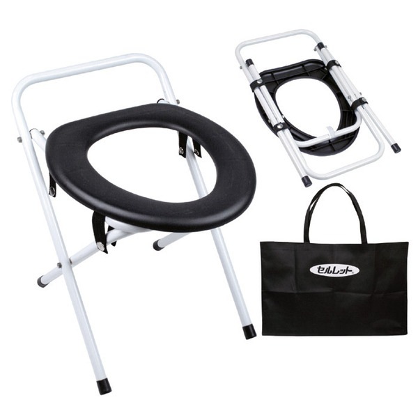 簡易便座 簡易トイレ 約幅34.5cm NEW 折りたたみ式 セルレット 手提げ袋付き 災害時 緊急時 被災時 防災用品 避難用具 5,736円