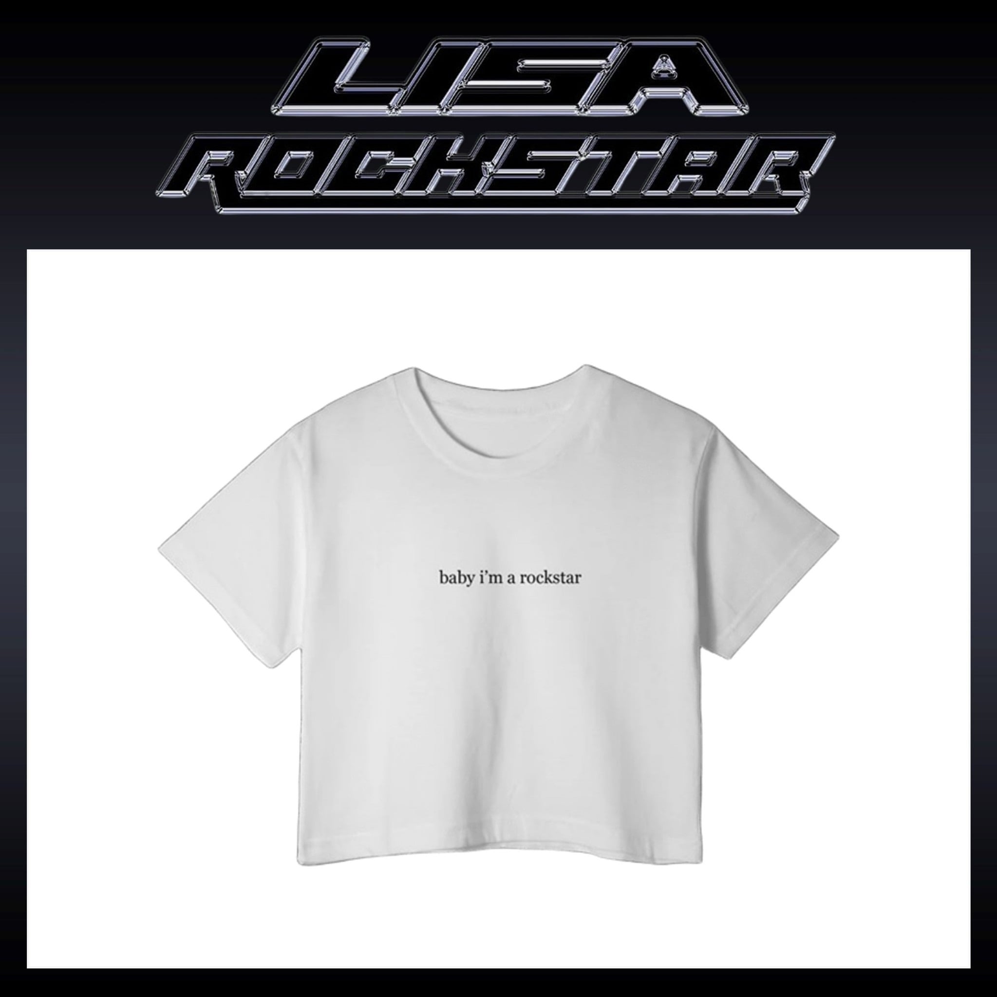 【国内発送】 【公式】 BLACKPINK 【 LYRIC CROP TEE 】 LISA ROCKSTAR POP-UP STORE IN SEOUL 公式MD