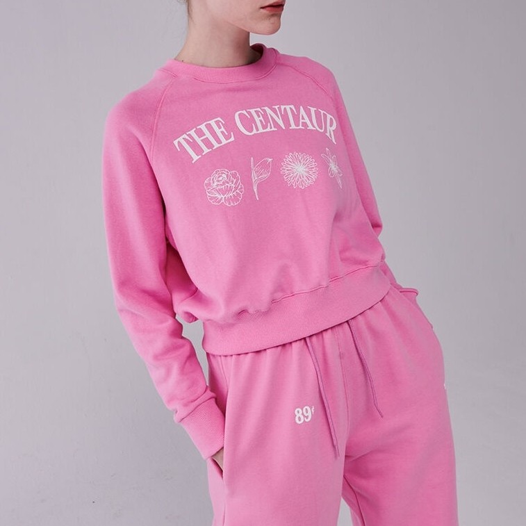 SWEATSHIRT FLOWER CROPPED_PINK