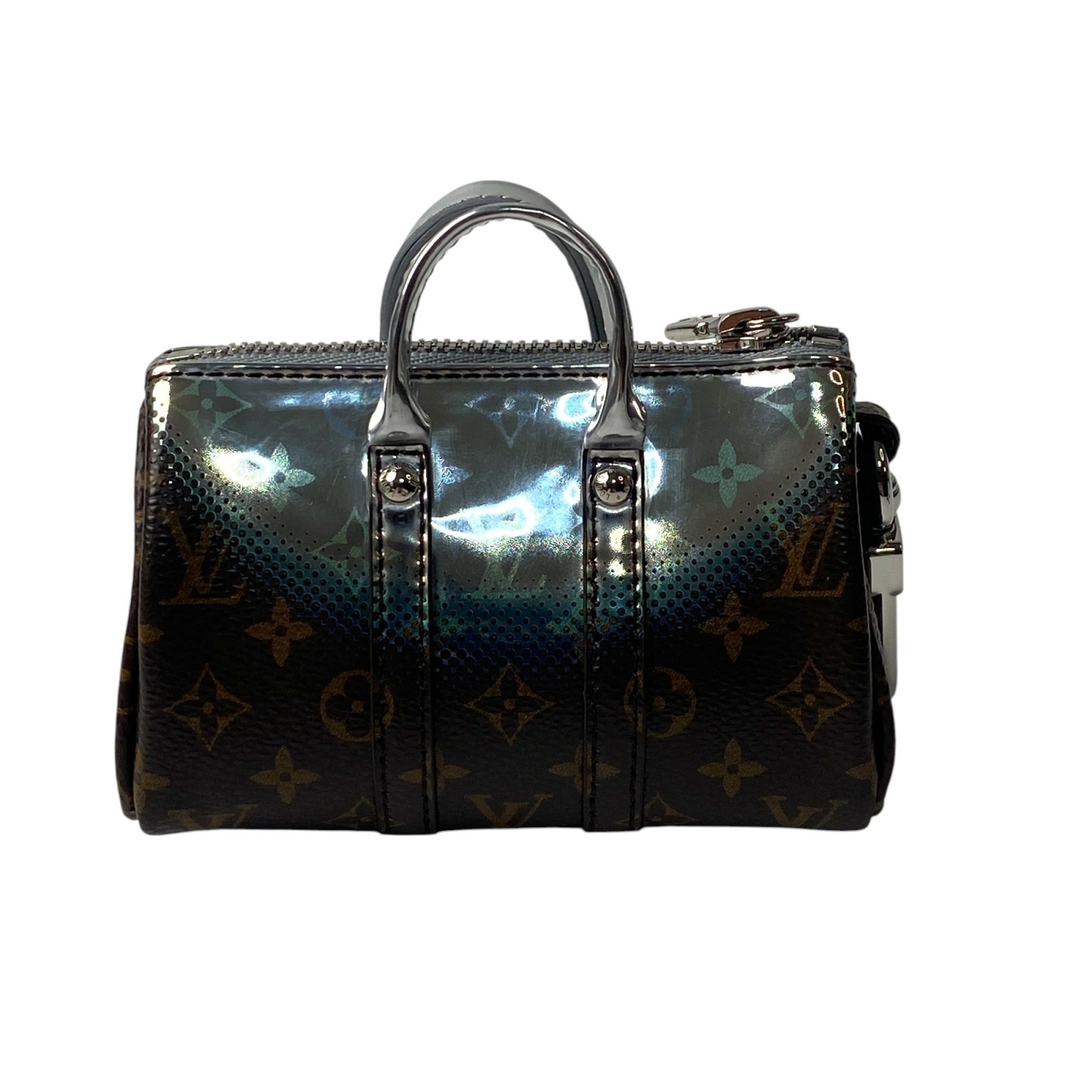 美品 ルイヴィトン LOUIS VUITTON レディース キーホルダー ミニキーポル メタリックミラー M01428