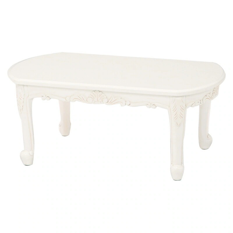 ヴィオレッタシリーズ　テーブル(アンティークホワイト)　RT-1230AWエレガントな彫刻と特徴的な猫脚古くから使い込んだような味わいのアンティーク調テーブル