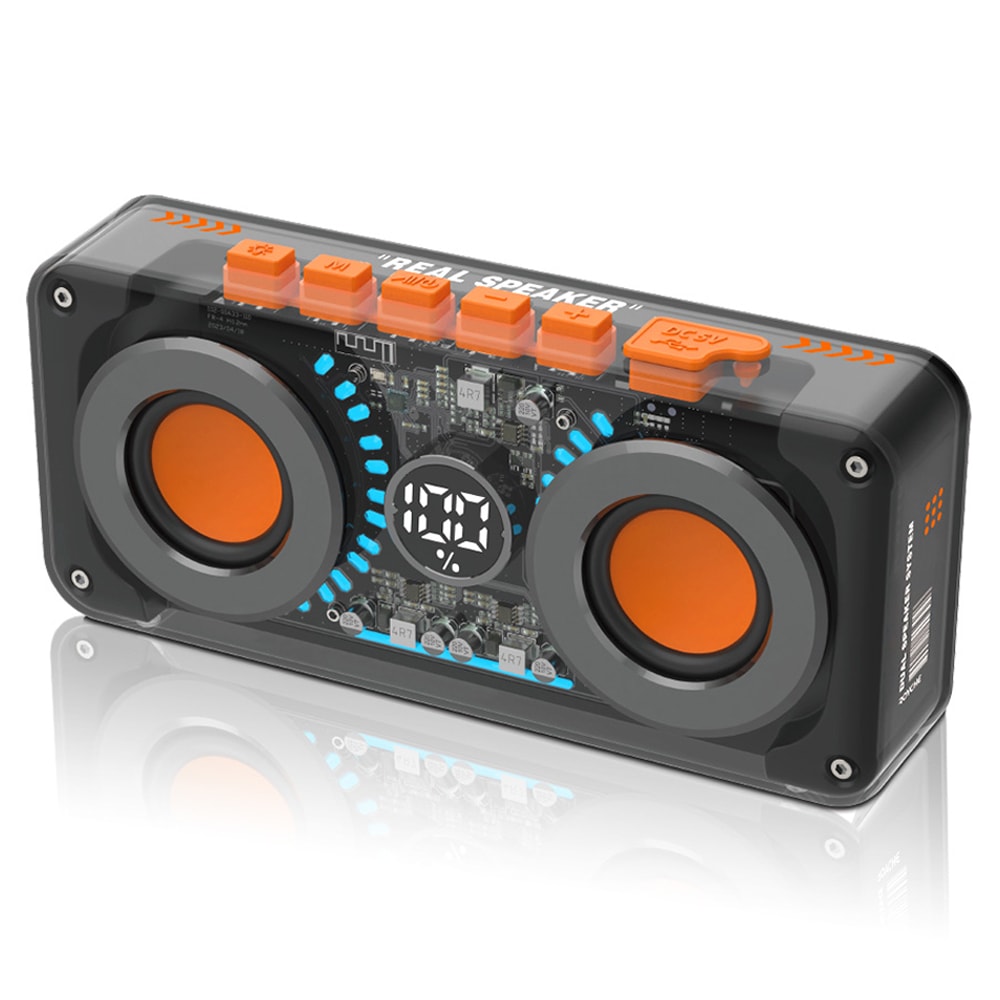 ロイチェ サイバーパンク メカLED ポータブルBluetooth5.3ワイヤレススピーカー BTS-550