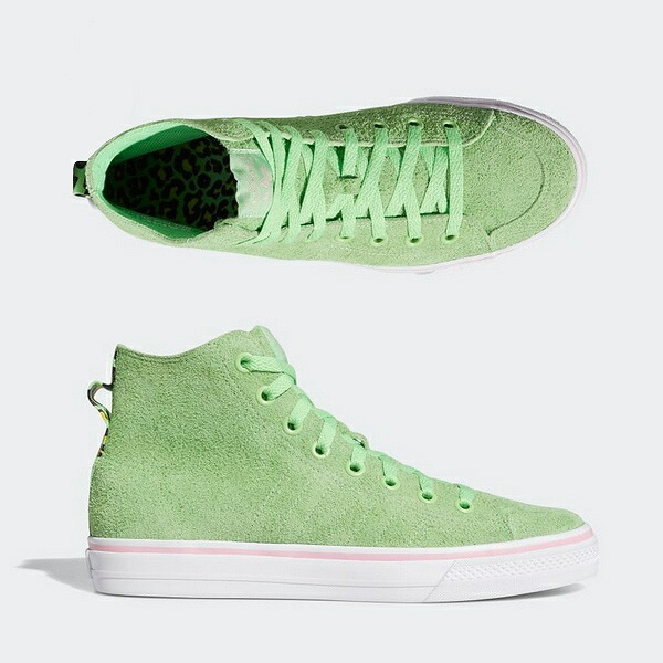 アディダス スケートボーディング ニッツァ HI RF × NA-KEL 26.5cm（US8.5） スプリンググリーン×ホワイト×ライトピンク #EF1032