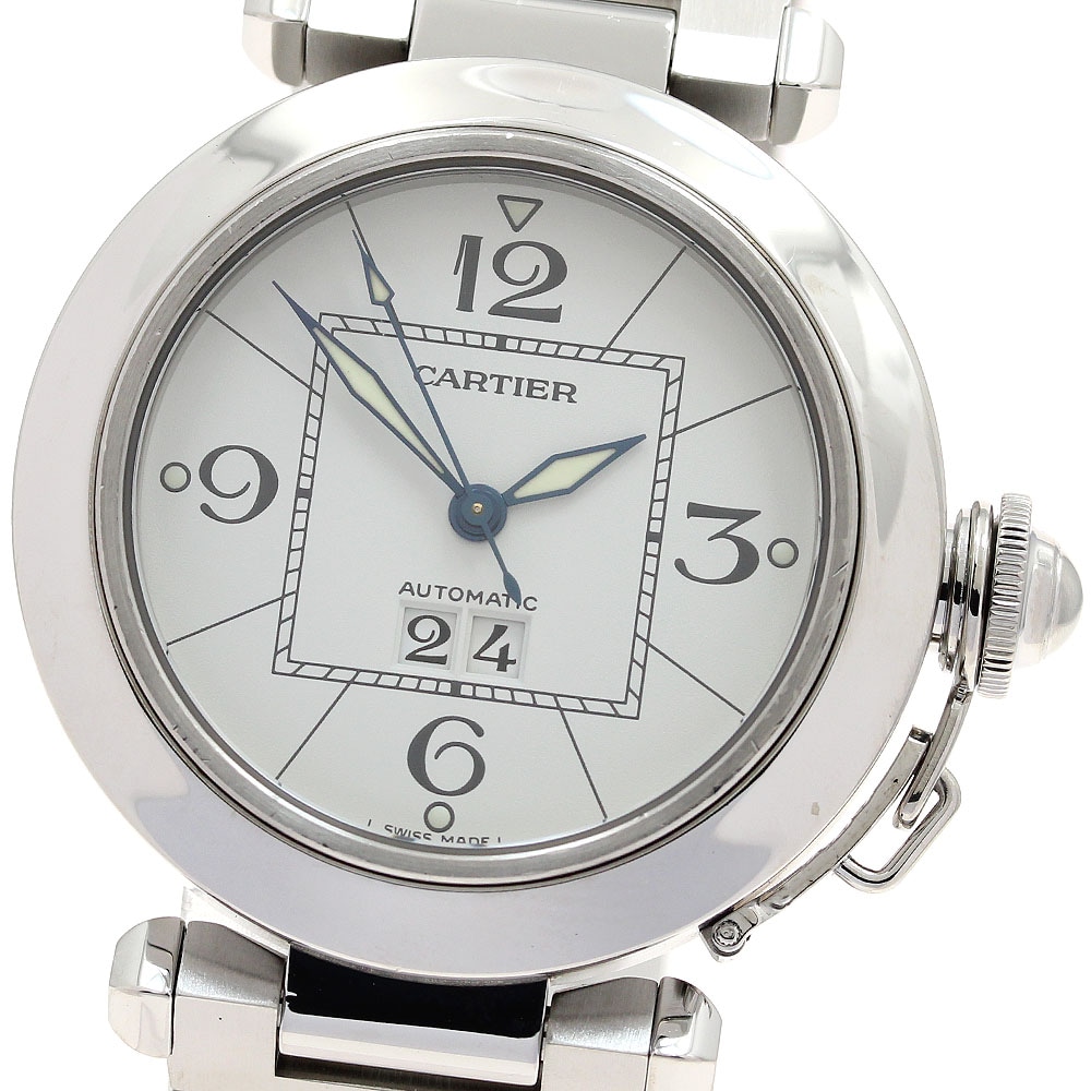 カルティエ CARTIER W31055M7 パシャC ビッグデイト 自動巻き ボーイズ 良品 保証書付き_884637【中古】