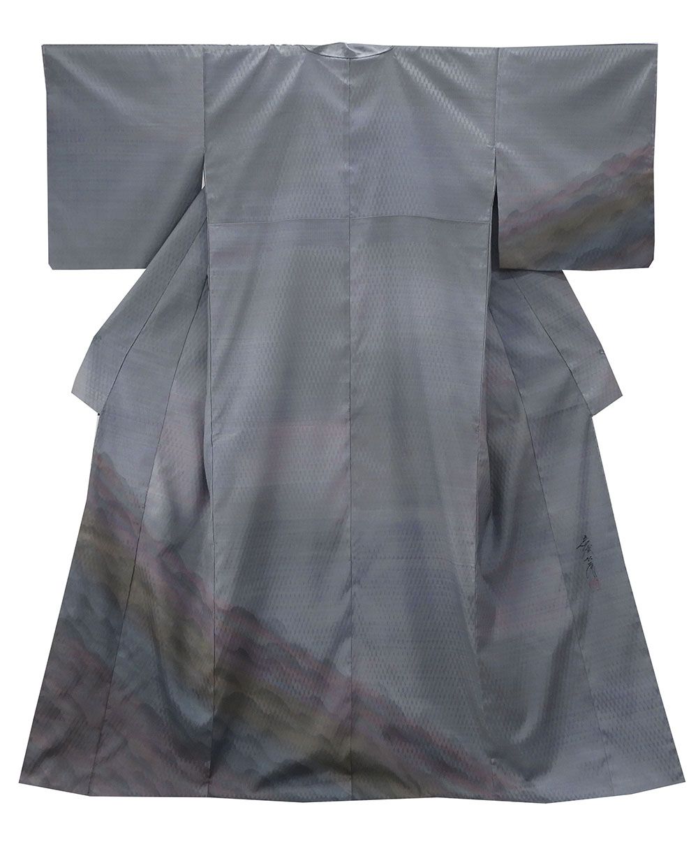 訪問着 未着用美品 正絹 染色作家 岩浅公展作 身丈167.5cm 裄丈66.5cm 訪問着 未使用 新古品 着物 結婚式 入学式 卒業式 b0572