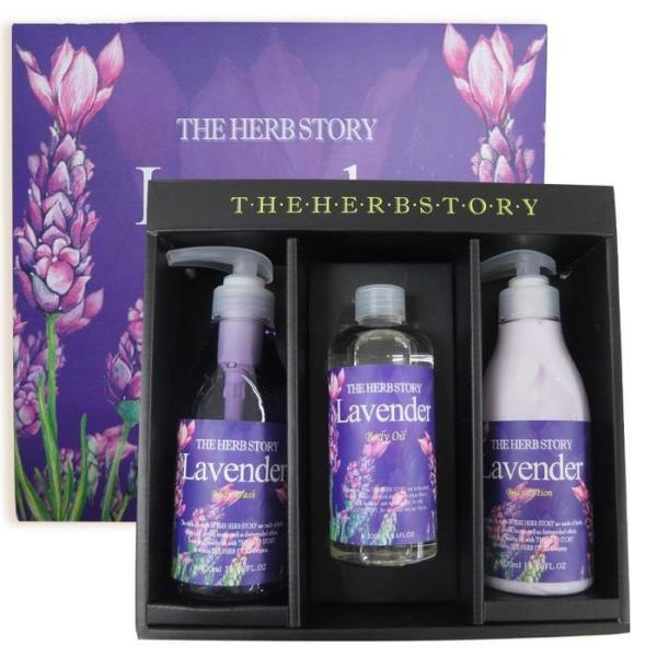 RGK371P 7 ザ·ハブストーリー ボディケア 3点ギフトセットB ラベンダー