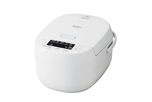 ハイアール(Haier) JJ-M56B（W）ホワイト 5.5合炊きマイコンジャー炊飯器 内ぶた「調圧弁」と側面底面ふたの3方向のヒーターで甘みを引き出す「あつ旨炊き」 低温調理 ツイン温度センサ