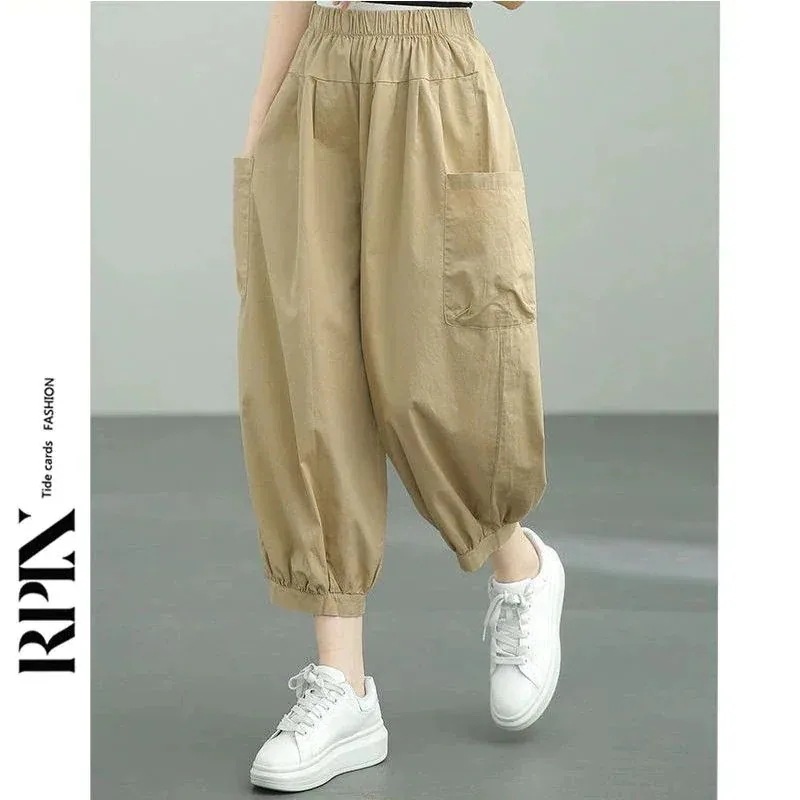 ゆったり レディース 【1つ買うと10個無料】RPIN サマーパンツ ハイエンド 洋風 ハーレムパンツ ラディッシュパンツ レディース トレンド ブルマ