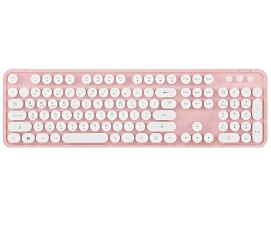 レトロ ワイヤレス 一般型キーボード (pink)
