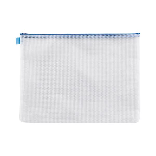 TANOSEE メッシュケース B4タテ305×ヨコ410mm 青 1セット(20枚) 10,703円