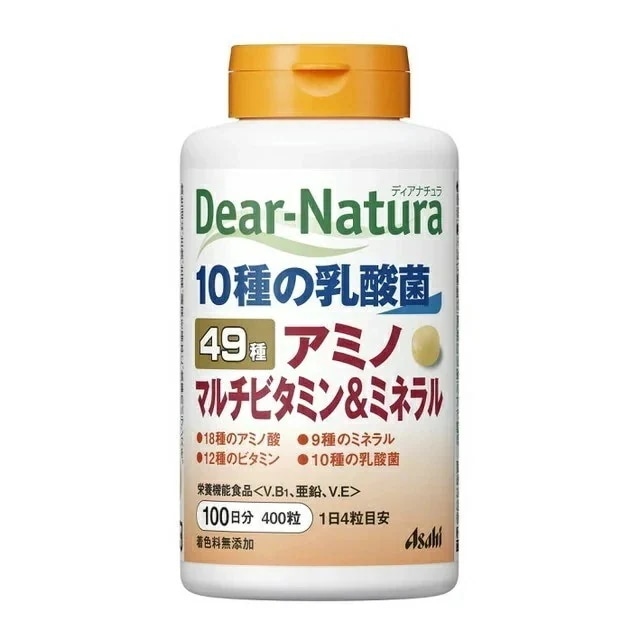 【3個セット】 ディアナチュラ 49アミノ マルチビタミン＆ミネラル 100日分 400粒×3セット サプリメント サプリ ビタミンB 亜鉛 ビタミンE 健康サプリ 健康食品 粒タイプ ASAHI