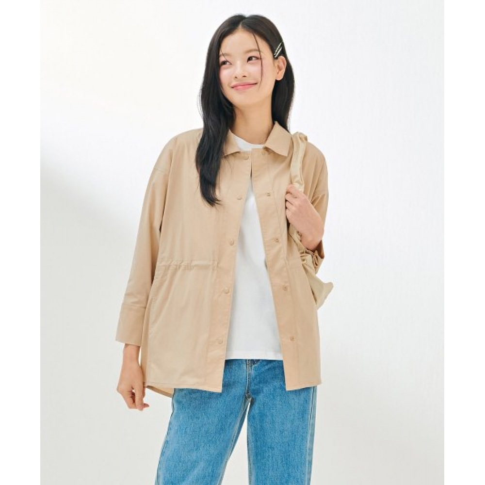 シャセカルト女性用オープンカラージャケット 3/4 シャツ-DARG5465B0X