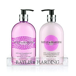 Baylis and Harding Wild Rose and Raspberry Leaf 2 Bottle Hand Wash and Lotion, 2750 Gram (Pack of 6)