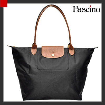 ロンシャン バッグ 折りたたみ トートバッグ LONGCHAMP ブラック ナイロンレザー 1899