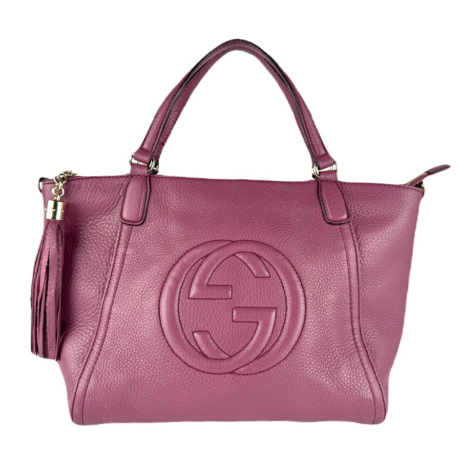 グッチ GUCCI ハンドバッグ ショルダーバッグ レザー パープル レディース 369176 z8349