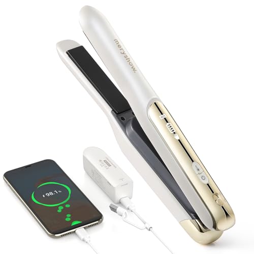 【脱着式バッテリー・海外対応】ヘアアイロン コードレス 機内持ち込み可 USB充電式 コンパクト 3段階温度調節(160℃/180℃/200℃) 急速加熱 ミニ 持ち運び 携帯 旅行/外出用 前髪対応