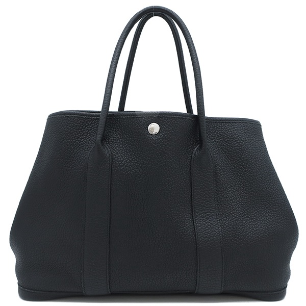 エルメス HERMES トートバッグ ガーデンパーティーPM ネゴンダ ブラック シルバー金具 黒 リカラー有 O刻印【中古】 358,440円