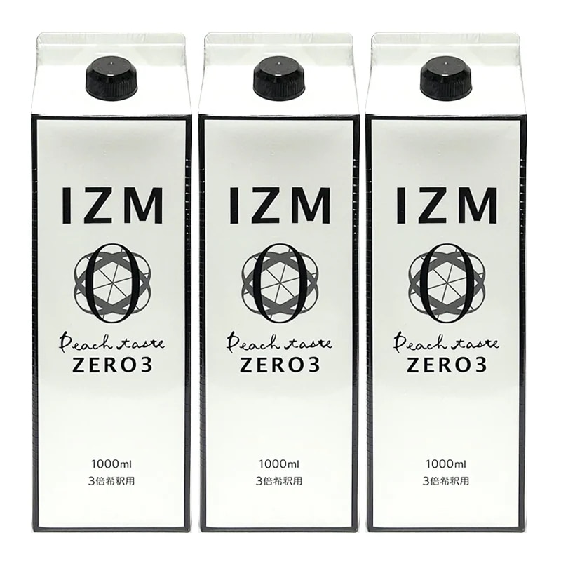 IZM ゼロスリー 1,000mlx3本　正規品　酵素ドリンク ゼロ3 「カロリー糖質脂質」3つのゼロ