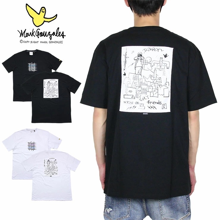 マークゴンザレス Tシャツ Mark Gonzales 半袖tシャツ メンズ レディース ブランド 大きいサイズ 綿100