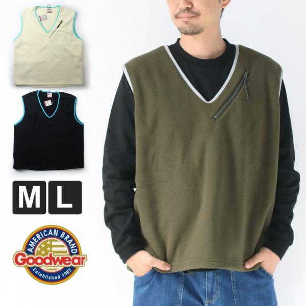 フリース メンズ GOOD WEAR DOUBLE FLEECE VEST GDW233202 メンズ 服 レディース 服 【セール品につき返品・交換不可】