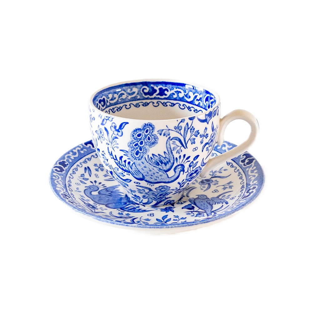 バーレイ リーガルピーコック ブルー カップ＆ソーサー ティー コーヒー 青 おしゃれ ブランド 陶器 鳥