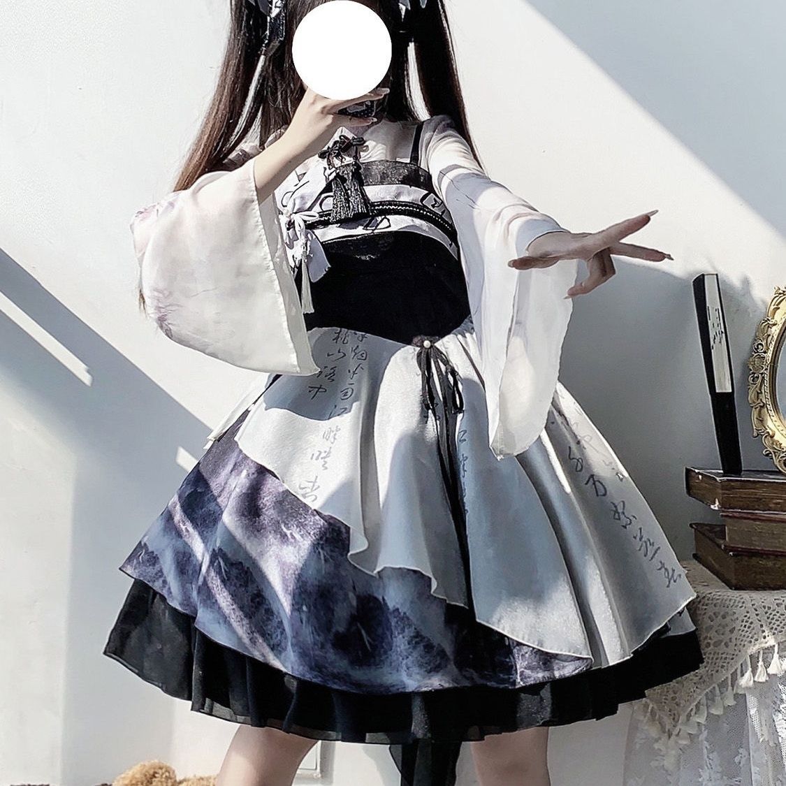 【墨山川】風漢素風墨山風ロリィタドレスフルセット冬その他 和服・コスチューム