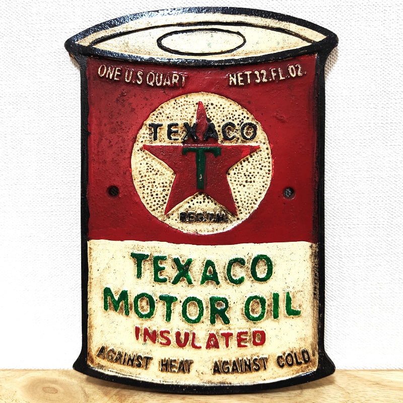 看板 ビンテージ テキサコ インテリア TEXACO ガレージ キャストアイアン ヴィンテージ プレート おしゃれ アメリカン 雑貨 鋳鉄 レトロ アンティーク かわいい 正規ライセンス品 壁飾りインテリア雑貨
