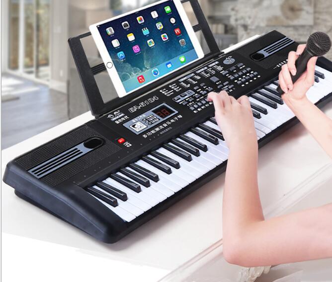 電子キーボード 61鍵盤 電子ピアノ 初心者向け　正確なリズム感を育ち16種類音色 10種類リズム