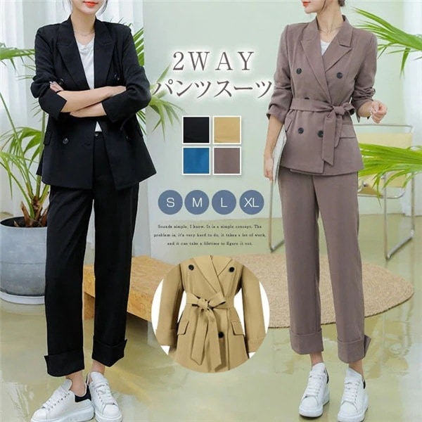 スーツレディース セットアップ レディース スーツ レディーススーツ パンツスーツ 通勤レディースファッション スーツ セットアップ パンツスーツ