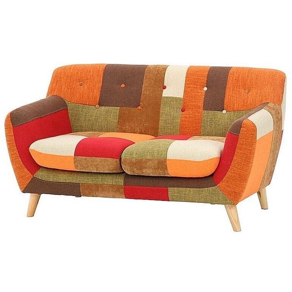 不二貿易 34765 パッチワークソファ ラビスタ 2p OR メーカー直送