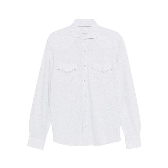 BRUNELLO CUCINELLI Men Shirts ME8546666 C3657 GREY