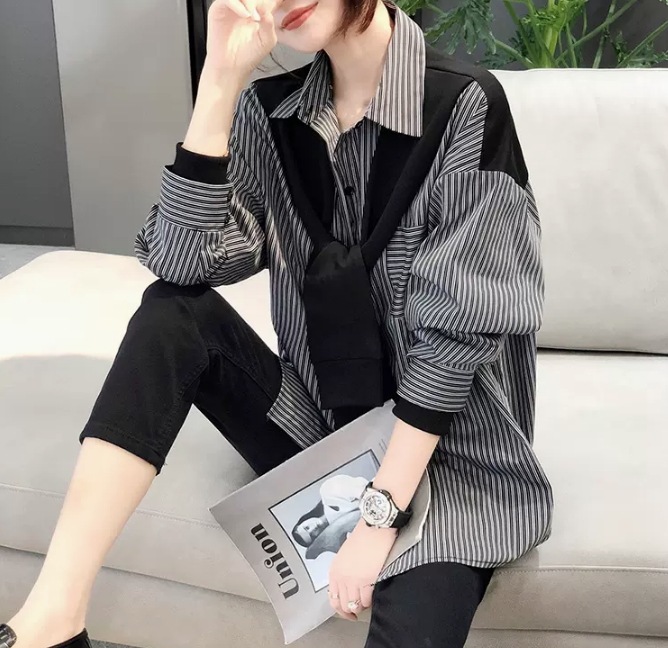 トップス デート シャツ ブラウス カットソー 袖あり 長袖 かわいい 大人可愛い きれいめ シンプル カジュアル 大人 上品 おしゃれ お洒落 主役級 存在感 春 秋 10代 20代 30代