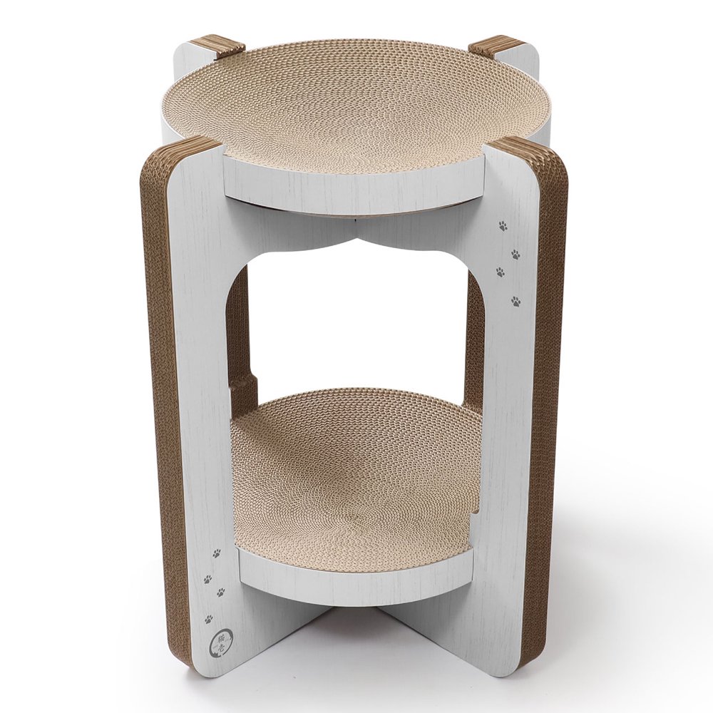 キャットタワー　バリバリボウルタワー　レギュラー　クリアホワイト　チャーム限定カラー　ねこいち　ねこ　ネコ　猫用品　爪研ぎ　つめとぎ　ＣＲＣ30―51―10―00―00 4,997円