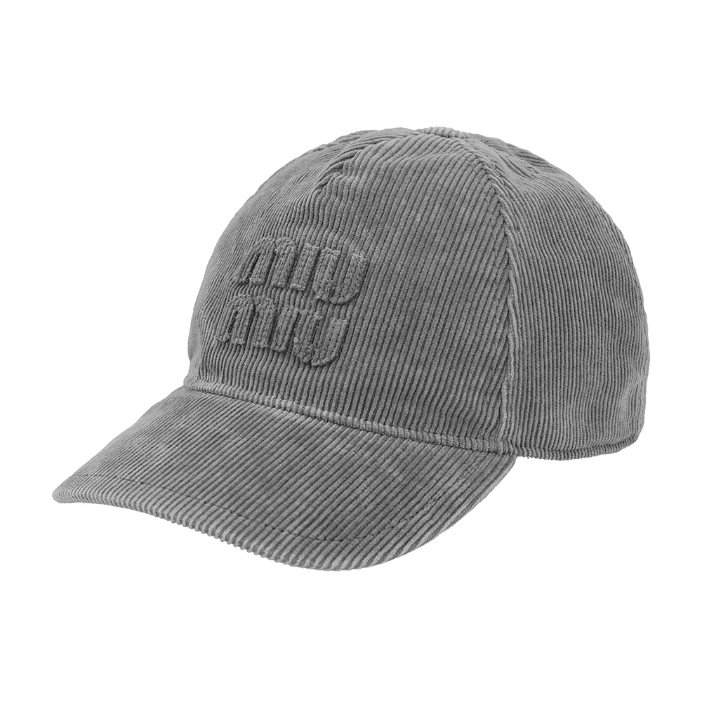 ミウミウ ロゴ刺繍 ドリルベースボールキャップ 5HC179 2CUC F0112