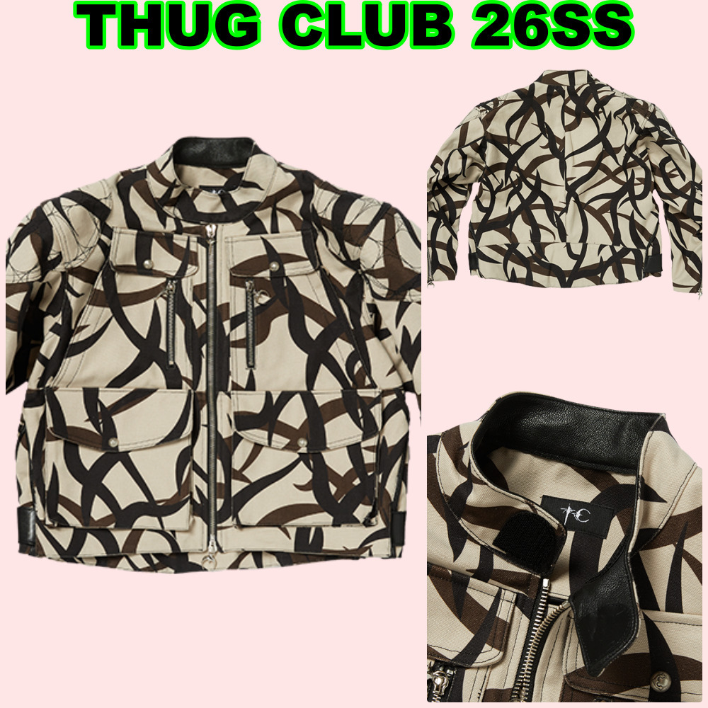 【Thug Club】26SS TC TRIBAL CAMO RACING JACKET