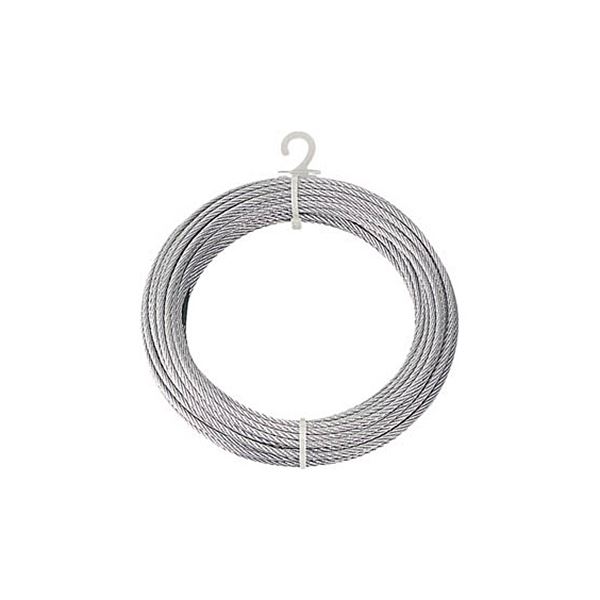 （まとめ）メッキ付ワイヤロープ Φ6mmx20m CWM-6S20 1本 [x3セット]