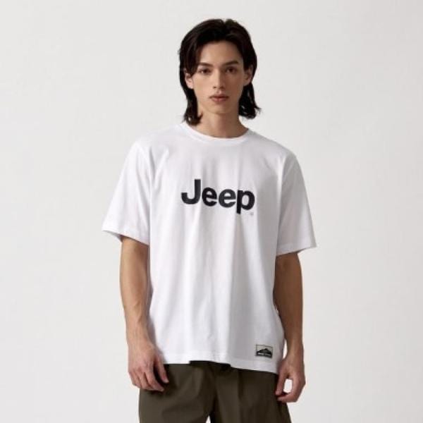 JEEP シグネチャー ビッグロゴ コットン 半袖Tシャツ_A JP2TSU091