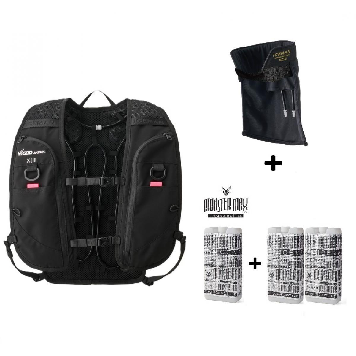 【在庫有・即納】 ICEMAN PRO-X III 2026年モデル ホース式 水冷服 ICMPX3H-BLV-SET ブラック アイスマンPRO X 3 アイスマンベスト