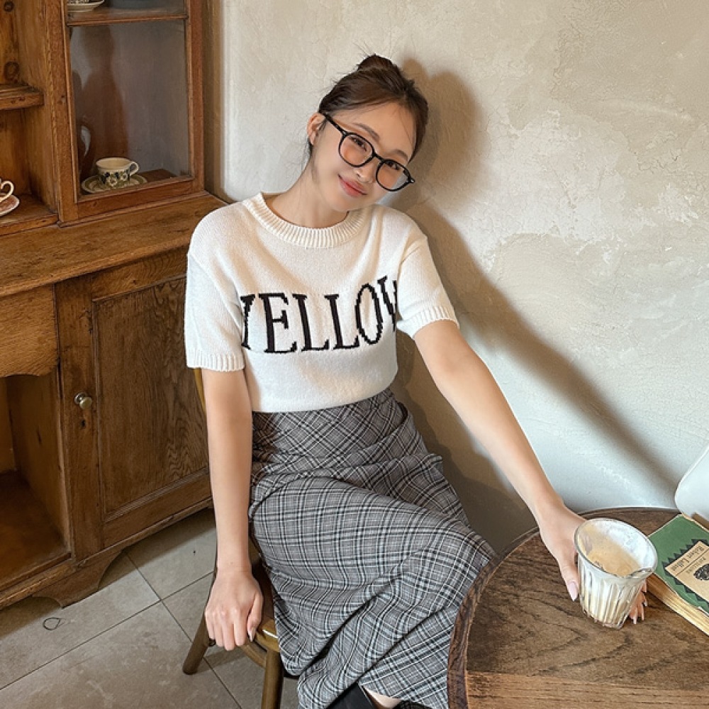 (JSTYLEのイーブレット) イーブレットルシデルレタリングニット Jスタイル