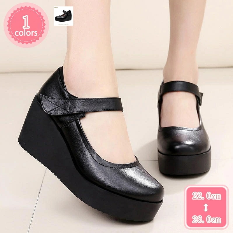 777円OFFクーポン パンプス 痛くない 7cm ウエッジソール ラウンドトゥ レディース 黒 大きいサイズ 脱げない ウェッジソール 歩きやすい ハイヒール ウエッジヒール 疲れにくい 走れる ビ