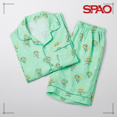 SPAO カエル軍曹 ケロロ 半袖 パジャマ(BLUE) かわいい 部屋着 Qoo10] スパオ SPAO カエル軍曹 ケロロ 半袖 パジ
