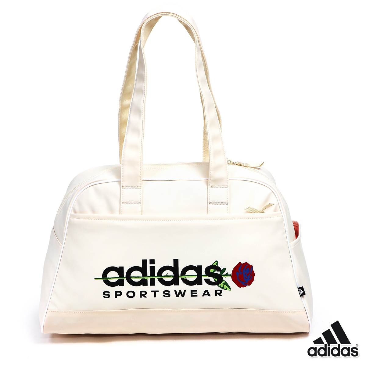 ウィメンズ フラワー ボーリングバッグ レディース/女性用 ボストンバッグ ホワイト KNO34