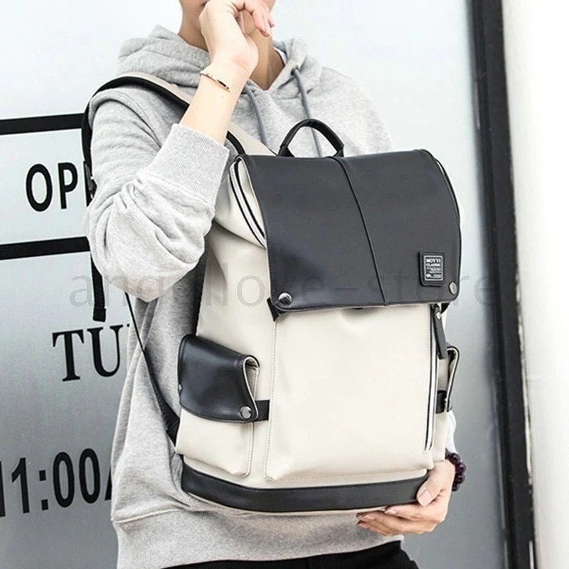 ２点で11o円OFF！【最安値挑戦】 大容量 無地 バイカラー おしゃれ 大人 レディース 防水 フェイク リュックサック 新品 【最安値挑戦】