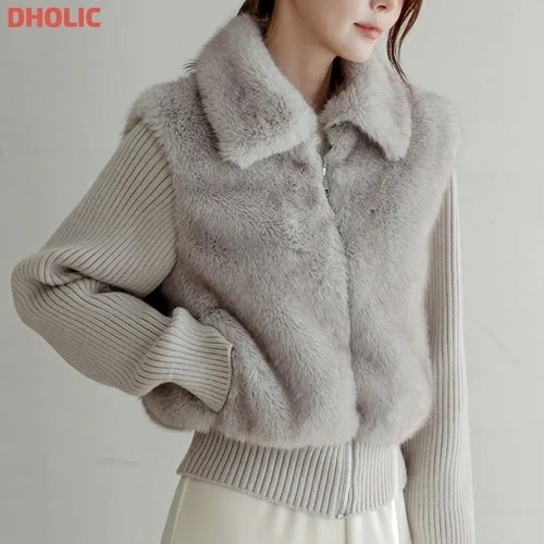 エコファーカラージップアップカラーダウンジャケット・1945422